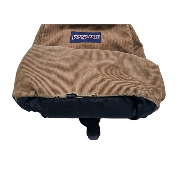 Jansport Corduroy Tan Brown School Backpack Bag Vintage Like 90s Y2k 18"x12" - Picture 3 of 8